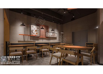 宜兴市1000平方米料理店设计公司-浙江国富装饰