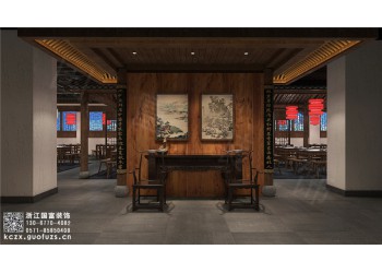 定海区200平方米快餐厅设计装修-浙江国富装饰