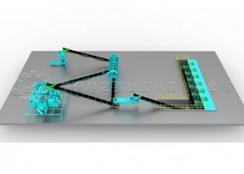 华之强热销四川对辊挤压有机肥造粒机设备生产线