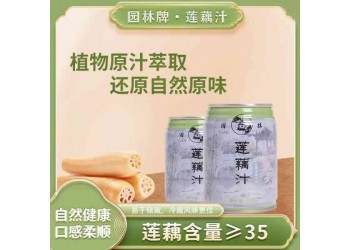 园林牌莲藕汁清甜休闲饮品植物萃取自然原味款伴手礼